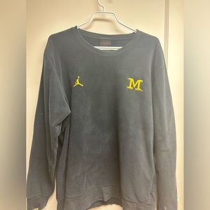 UMichigan x Jordan Velvet/velour Sweater